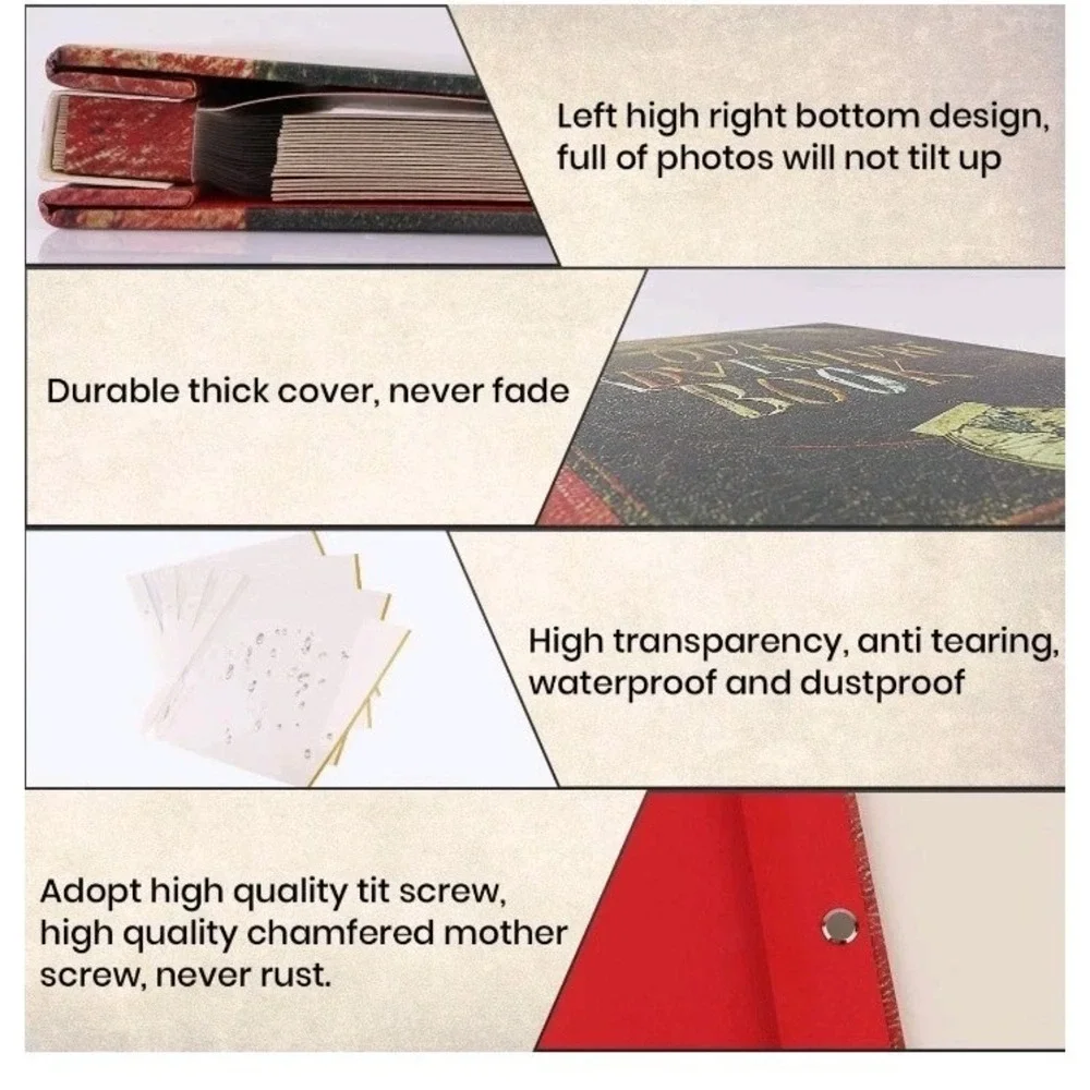 DIY Photo Album Scrapbook for Weddings, Travel, Anniversaries, Baby‎ Showers